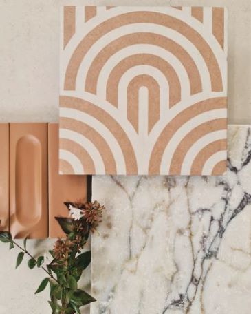 Arc pattern floor tiles Sydney